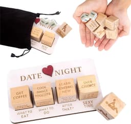 Koppel Dobbelstenen - Date Night - Relatie Versterken - Houten Dobbelstenen - 5 stuks - Niet gespecificeerd — thumbnail 1
