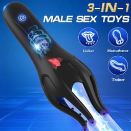360 Graden eikel stimulator - Vibratie Octopus - Likken en vibreren - 15 verschillende standen - Langere erectie -Hevigere orgasmes - — thumbnail 3