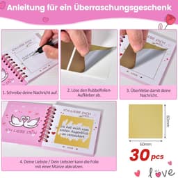 Kraskaarten Set - Liefdeskaarten - Cadeau Verrassing - Dubbelzijdig Bedrukt - 24 Kaarten - Romantisch — thumbnail 2