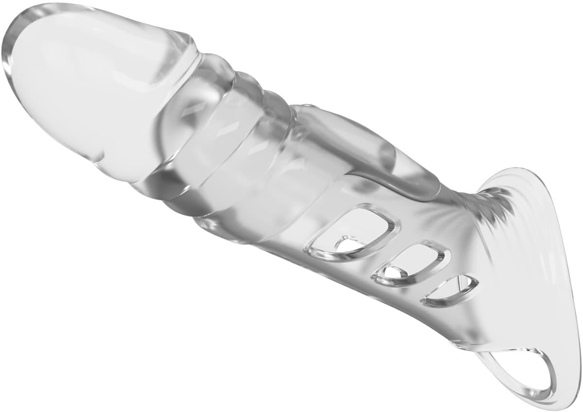 Power Escorts Penis Sleeve Extender 22 cm - Transparant - Verlenging & Verdikking — afbeelding 1