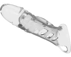 Power Escorts Penis Sleeve Extender 22 cm - Transparant - Verlenging & Verdikking
