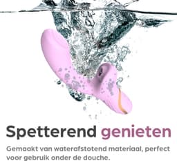 Sinsaa Tarzan Vibrator – Vibrerende Rabbit Vibrator - G-Spot & Luchtdruk Clitoris Stimulator - Vibrators voor vrouwen - 10 Vibratiesnelheden & 10 Zuigfunctie snelheden - Inclusief glijmiddel – Bella – Roze — thumbnail 4