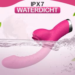 Desiredrops® - Roze Dubbele Penetratie Vibrator - Luchtdruk Vibrator - Clitoris & G Spot stimulator - Krachtig - Vibrators - Vibrators voor vrouwen - Sex toys - Vibrator-Discreet Bezorgde -Licking Sucking - sex speeltjes vrouw — thumbnail 5