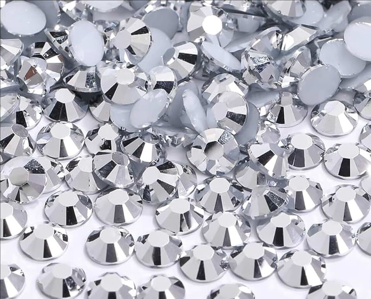 2 mm strass-steentjes, glittersteentjes, strassteentjes om op stof te plakken, ronde kristallen steentjes voor nagels, doe-het-zelf kunsthandwerk, telefoonhoesjes, schoenen, tassen — afbeelding 1
