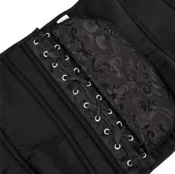 Dames Corset Top – Strapless Bustier met Sweetheart Halslijn, Jacquard, Veterdetail, Taille Cincher en Gothic Lingerie - Wit - Maat M — thumbnail 2