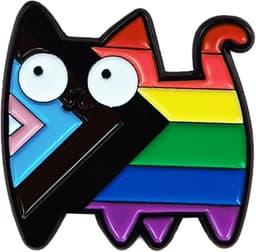 Pins, emaille badge voor kleding, Pride Accessoires Ally Pin, rugzak, LGBTQ+ accessoires, Rainbow Friends accessoires, kattenpins, cadeau-idee voor Pride Month (regenboog) — thumbnail 1