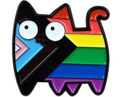 Pins, emaille badge voor kleding, Pride Accessoires Ally Pin, rugzak, LGBTQ+ accessoires, Rainbow Friends accessoires, kattenpins, cadeau-idee voor Pride Month (regenboog)