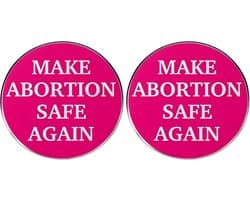 2 feministische roze emaille pinnen, maken abortus veilig weer legering reversspeldjes, 3cm(1.2"), Metaal, Geen edelsteen
