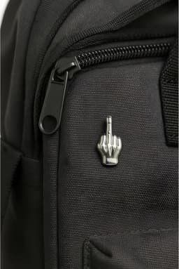 Set van twee pinnen Rock Honor Finger 3D | Origineel Cadeau Honeyvinger | Pin Herenkostuum | Herenbroche | Cadeau Fuck Rugzak | Broches voor Vrouwen Rebel Zilver Mode Accessoires | French Pin — thumbnail 4