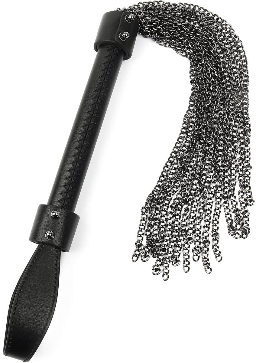 Hidden Desire Zwepen & paddles Metaal - Genuine Leather Chain Whip — afbeelding 1
