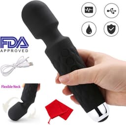 Magic Wand Vibrator Rechargeable - Dildo Vibrator voor Vrouwen - Dildo Vibrator Realistisch - Sex Toys voor Vrouwen Koppels - G Spot Vibrator met 20 Vibratie Standen- Clitoris Stimulator - Seksspeeltjes - Erotiek — thumbnail 8