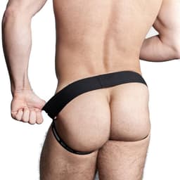 Oxjok Airmesh - Upthrust Slider Semi-Transparante Jockstrap - Tar Black XL — thumbnail 5