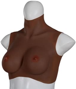 XX-DreamToys - Ultra Realistische Bodysuit - Drag - Bovenlijf Met Borsten - Bruin M — thumbnail 1