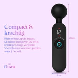Flowa® Naya – Magic Wand - Vibrator voor Vrouwen - Krachtige Clitoris Satisfyer - 72 Standen - Fluisterstil - Sex Toys voor Vrouwen - Cadeau voor Vrouw - Zwart — thumbnail 2