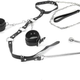 Vibrerende haak BDSM seksbondage - nek-tot-pols bondageset, seksspeeltjes voor koppels, verstelbare handboeien op de rug bondageset — thumbnail 1