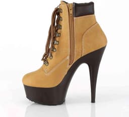 DELIGHT-600TL-02 - (EU 39 = US 9) - 6 Heel, 1 3/4 PF Lace-up Front Bootie, Side Zip — thumbnail 3