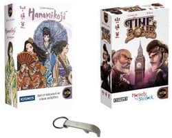 Time Bomb en Hanamikoji Gezelschapsspellenpakket met Flesopener