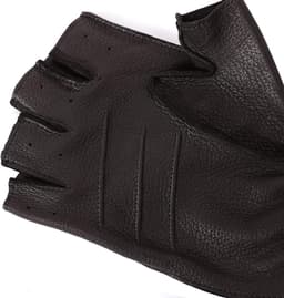 Handschoenen voor heren, ongevoerd, halve vingers, hertenleer — thumbnail 4