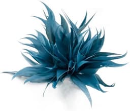 Broche met veren voor dames, pluizige veer broche struisvogelveer broche bruid bruiloft hoofdtooi kostuum decoratie veren haaraccessoire haarclip broche voor vrouwen meisjes Halloween feest — thumbnail 1