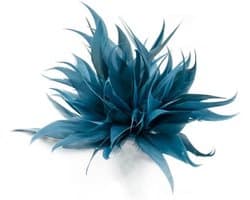 Broche met veren voor dames, pluizige veer broche struisvogelveer broche bruid bruiloft hoofdtooi kostuum decoratie veren haaraccessoire haarclip broche voor vrouwen meisjes Halloween feest