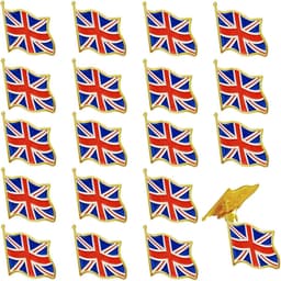 20 stuks Britse pinspelden, klein Verenigd Koninkrijk, vlaggenpin, metalen broche, nationale badge, voor rugzak, jas, kleding, collar fans, verzamelaars, reizigers — thumbnail 1