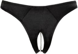 Cottelli Collection – Open Kruis String met Parel Spreider voor Spanning en Sensatie tijdens het Dragen – Maat XL – Zwart — thumbnail 3