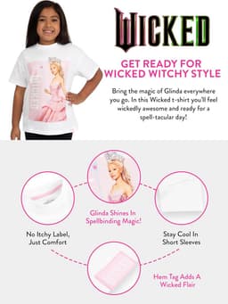 Magisch Heksen T-shirt voor Meisjes | Katoenen Glinda Kleding | Speels Meisjes T-shirt — thumbnail 5