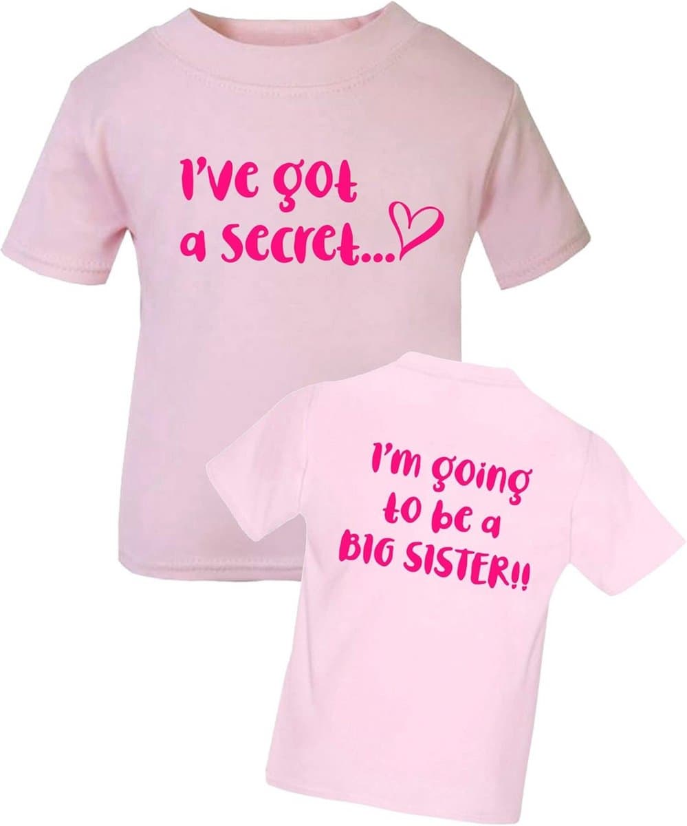 Schattig T-shirt voor Grote Zus - Perfect voor Zwangerschapsaankondigingen en Kindermode — afbeelding 1