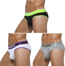 Casey Kevin Jockstrap Heren (3 Pack) Katoen Ondergoed Ademend Atletische Supporter Strings Lage Taille Mannen Sport Jock Strap — thumbnail 1