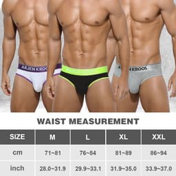 Casey Kevin Jockstrap Heren (3 Pack) Katoen Ondergoed Ademend Atletische Supporter Strings Lage Taille Mannen Sport Jock Strap — thumbnail 3