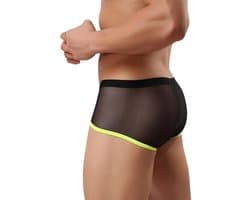 Drelaar Comfortabele zijdeachtige onderbroek voor heren, sexy doorschijnende boxershort