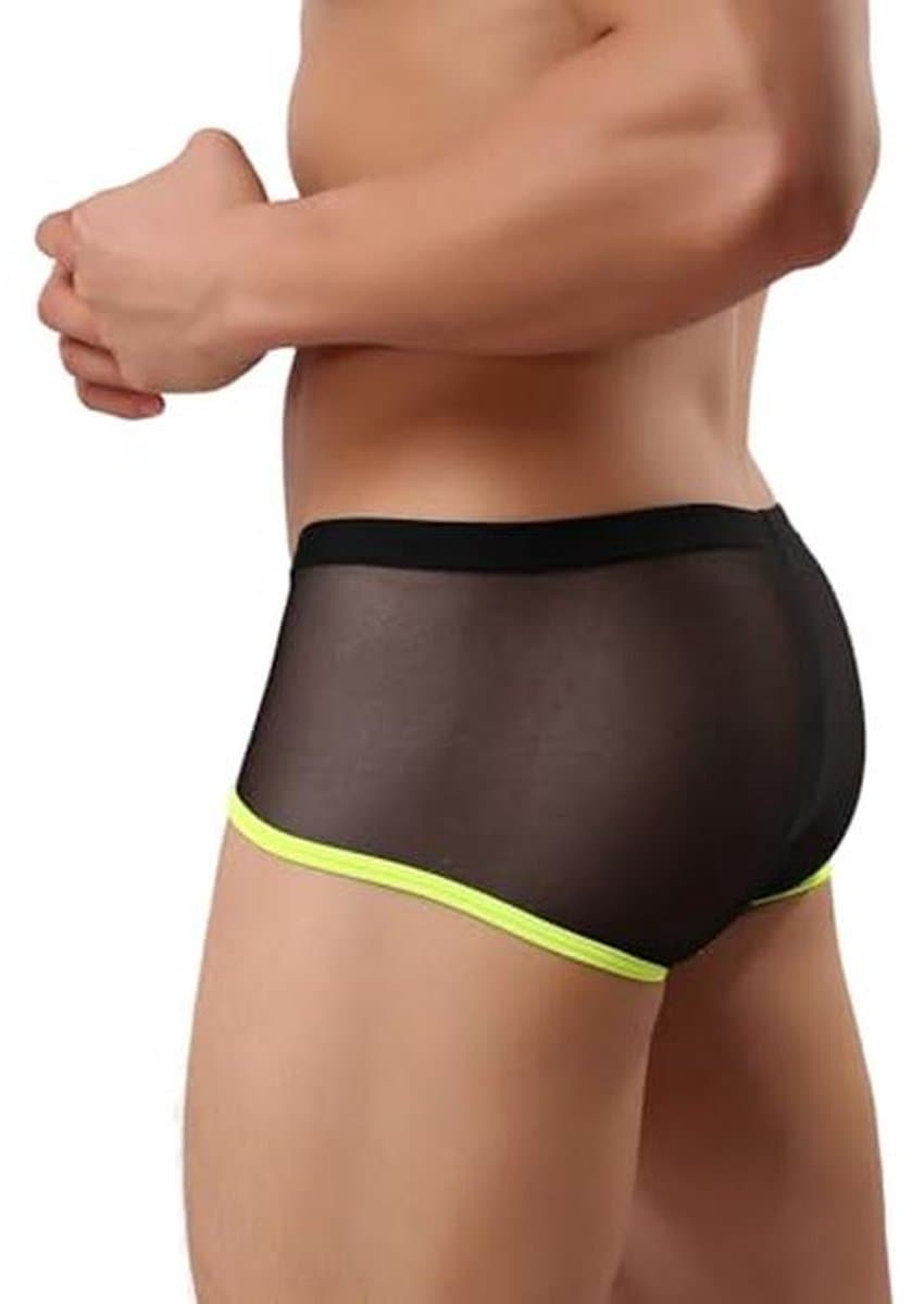 Drelaar Comfortabele zijdeachtige onderbroek voor heren, sexy doorschijnende boxershort — afbeelding 1