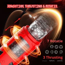 TipsToys® Oplaadbare Masturbator voor Mannen – Automatische Pocket Pussy / Fleshlight met Rotatie & Thrusting - Zuigfunctie USB Oplaadbaar - Handsfree Zuignap Seksspeeltje voor Mannenn — thumbnail 3