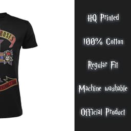 T-shirt Hard Rock Band Album Merchandise Unisex Zwart — thumbnail 2