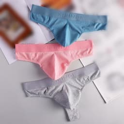Heren Sexy Ondergoed Slip - Ademende Katoenen G-String met U-Vorm Pouch — thumbnail 3