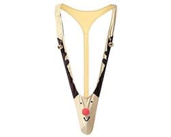 Humoristisch kerstcadeau - Rendier Mankini Stringondergoed voor Heren met Belletjes - Ideaal voor Valentijnsdag en Grappige Cadeaus