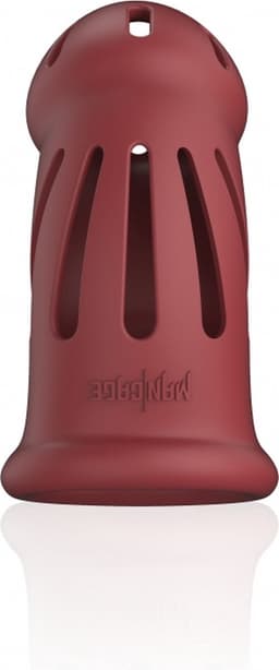 Model 28 - Ultra Soft Silicone Chastity Cage - Red — thumbnail 6
