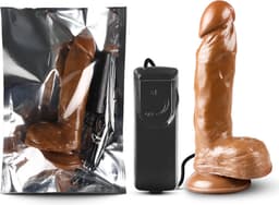 Realistische Geaderde Dildo Vibrator Bruin - Zuignap - Stimulerend voor vrouwen - Stimulerend voor clitoris - Spannend voor koppels - Sex speeltjes - Sex toys - Erotiek - Sexspelletjes voor mannen en vrouwen – Seksspeeltjes - Vibrerende dildo — thumbnail 7