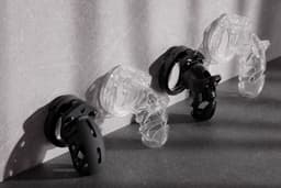 Model 23 - Chastity Cage - 2.5'' / 6,5 cm - Black — thumbnail 11