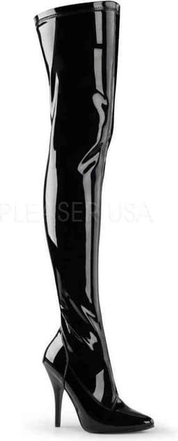 EU 45 = US 14 | SEDUCE-3000 | 5 Plain Stretch Thigh Boot — thumbnail 1