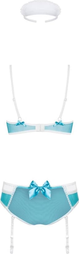 Obsesive Zuster Lingerie - Erotische Rollerspel Kleding - Maat L/XL - Blauw — thumbnail 2
