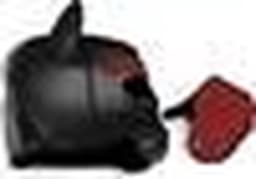 Neoprene Puppy Hood - Black and Red — thumbnail 10