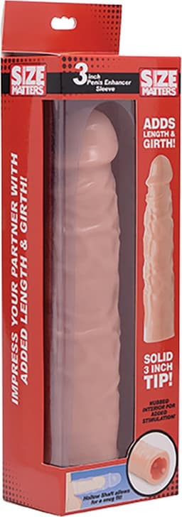 Size Matters Penis Verlengende Penissleeve - beige — thumbnail 2