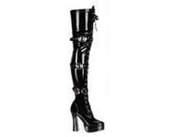 Pleaser - ELECTRA3028 Plateau overknee Laarzen - US 11 - 41 Shoes - Zwart