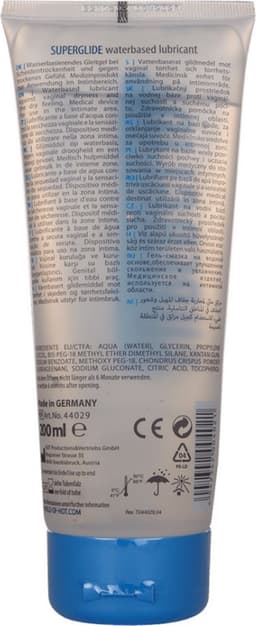 HOT Superglide Natural - Glijmiddel Op Waterbasis in Handige Tube - 200ml — thumbnail 5