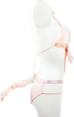 BamBella ® Sexy Cosplay Rollenspel kleding - Onesize - outfit dames Sex kitten kat pak Wit — thumbnail 7
