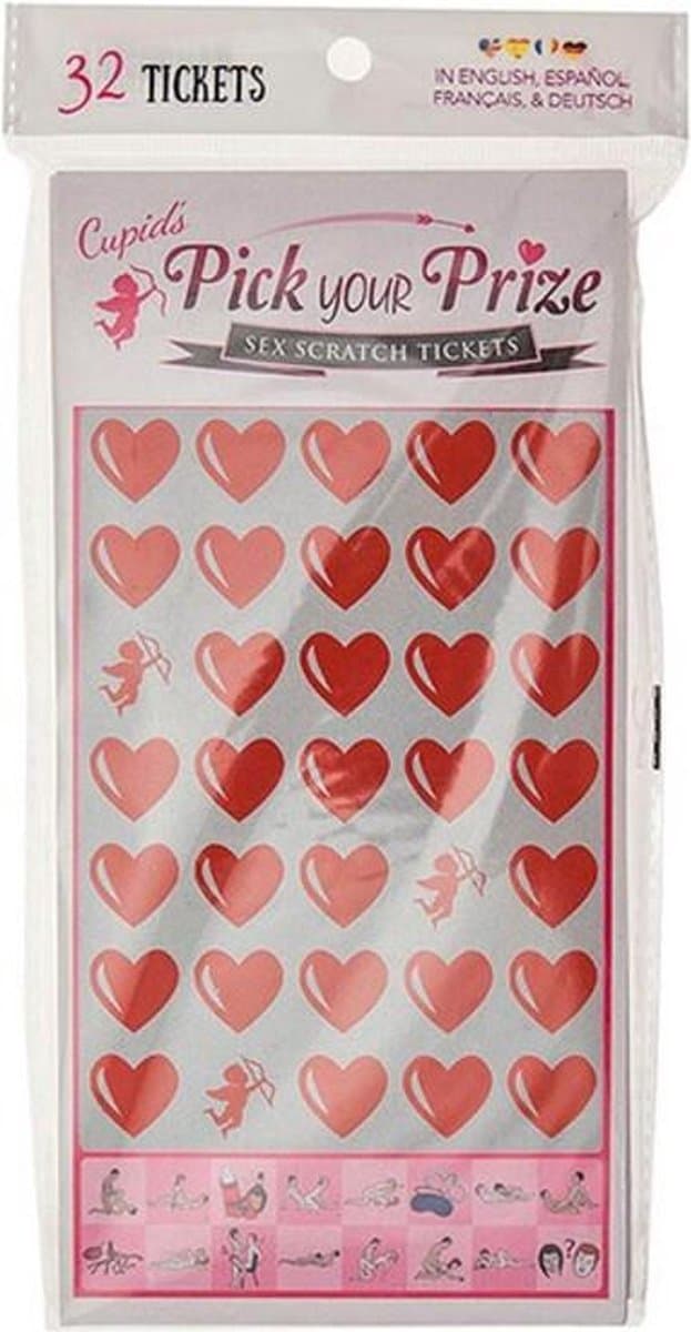 Kheper Games Love Games PICK YOUR PRIZE SEX SCRATCH TICKET Rood — afbeelding 1