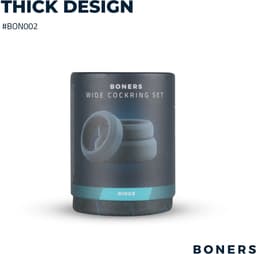 Boners - 3 Delige Cockring Set - Penisring Set voor Mannen - Extra Stimulatie - Buttplugs - Buttplug Set - Anal Plug - Sex Toys voor Mannen - Seksspeeltjes - Penisring - Cockringen - Grijs — thumbnail 2