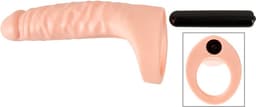 Realistixxx Double Fucker Opzet Dildo Vibrator - Rekbare Dubbele Penetratie Strapon Dildo - Strapon voor Mannen met Vibratie 18 cm — thumbnail 9