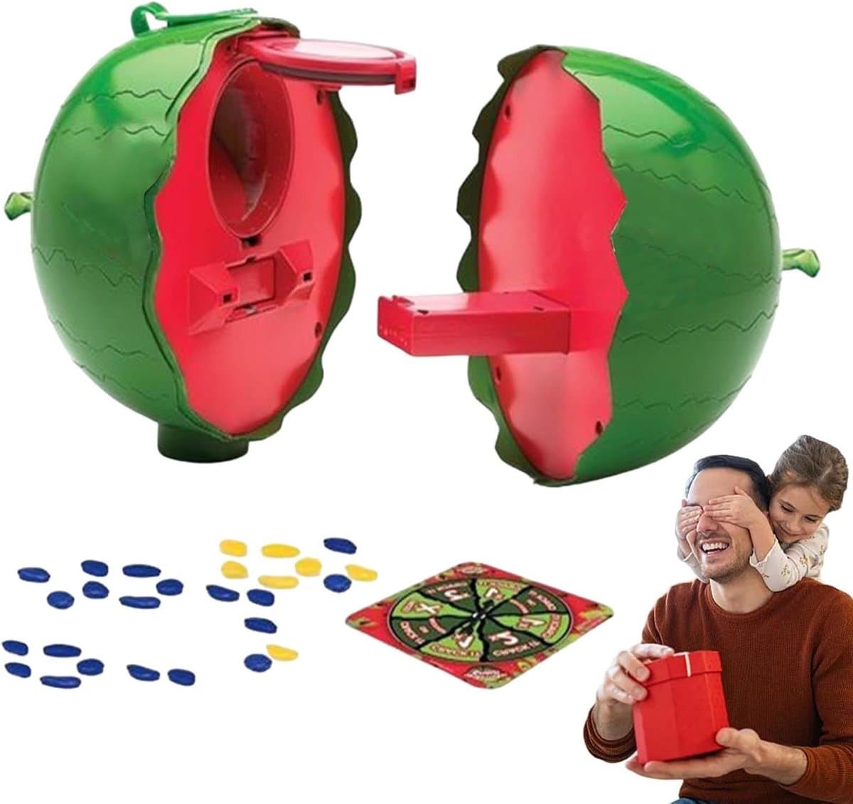 Watermeloen Smash Spel - Roulette Uitdaging Speelgoed - Familie Feest Spel - Interactieve Schok Ervaring - 342 x 198 cm — afbeelding 1